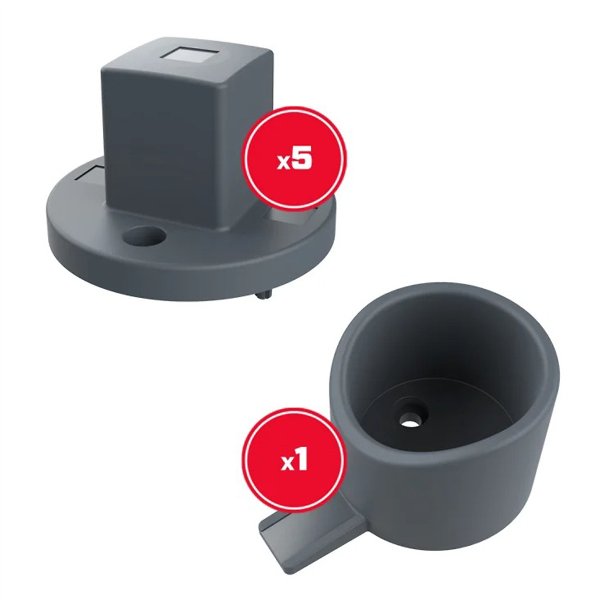 Toolgrid 1in. Drive Ratchet Head and Socket Holders — 18-Pack, Model# TGR51041